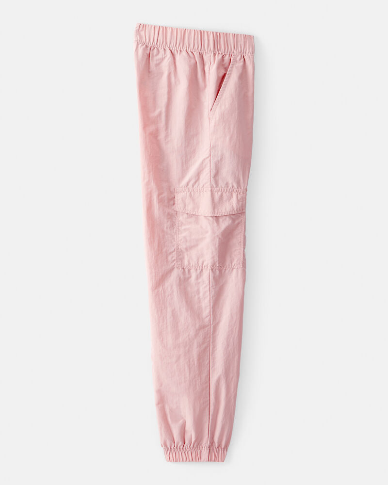 Girls Woven Cargo Joggers - Pink, image 3 of 5 slides