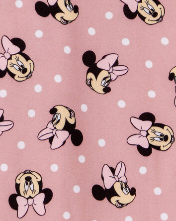 Kid Disney© Minnie Mouse Coat-Style Loose Fit 2-Piece Pajamas - Pink, 