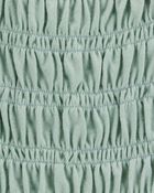 Toddler Short-Sleeve Smocked Top - Green, image 2 of 3 slides