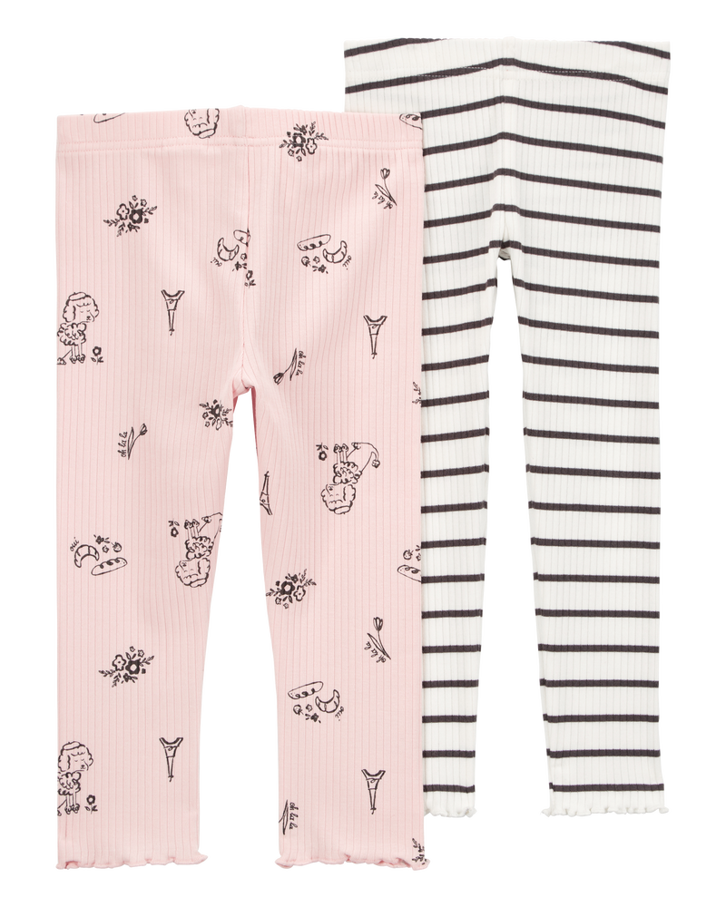 Baby 2-Pack Printed Leggings Set, image 2 of 3 slides