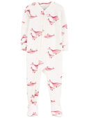 Ivory - Baby 1-Piece Whale PurelySoft Footie Pajamas
