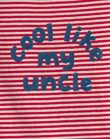 Baby 'Cool Like My Uncle' Striped Graphic Bodysuit - Red, 