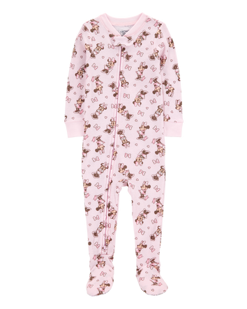Baby Disney© Minnie Mouse Snug Fit Cotton Footie 1-Piece Pajamas - Pink, 