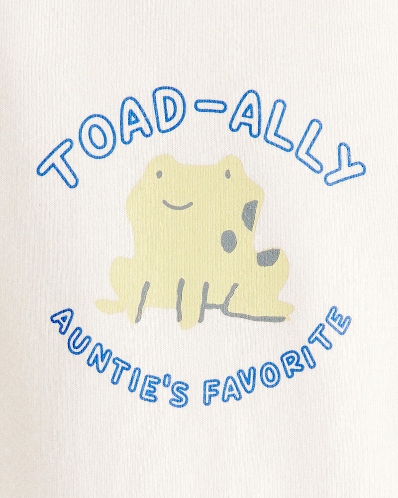 Baby Boy Aunts Favorite Cotton Long-Sleeve Graphic Bodysuit - Ivory, image 2 of 3 slides
