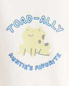 Baby Boy Aunts Favorite Cotton Long-Sleeve Graphic Bodysuit - Ivory, image 2 of 3 slides