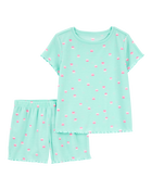 Girls 2-Piece Cupcake Loose Fit Pajamas, image 1 of 3 slides