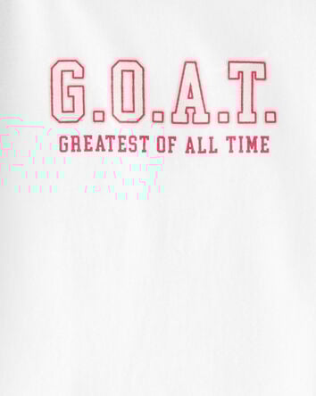 Girls G.O.A.T Short-Sleeve Graphic Tee - Black/Ivory, 