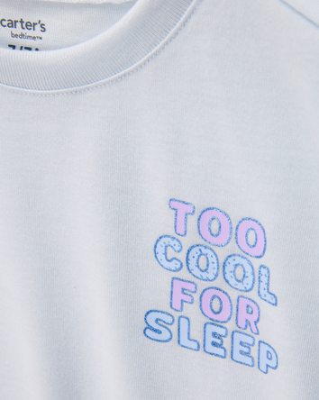 Kid Ice Cream Print Loose Fit 2-Piece Pajamas - Blue, 