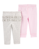 Baby 4-Pack Ruffle-Detail Cotton Pants
, image 3 of 9 slides