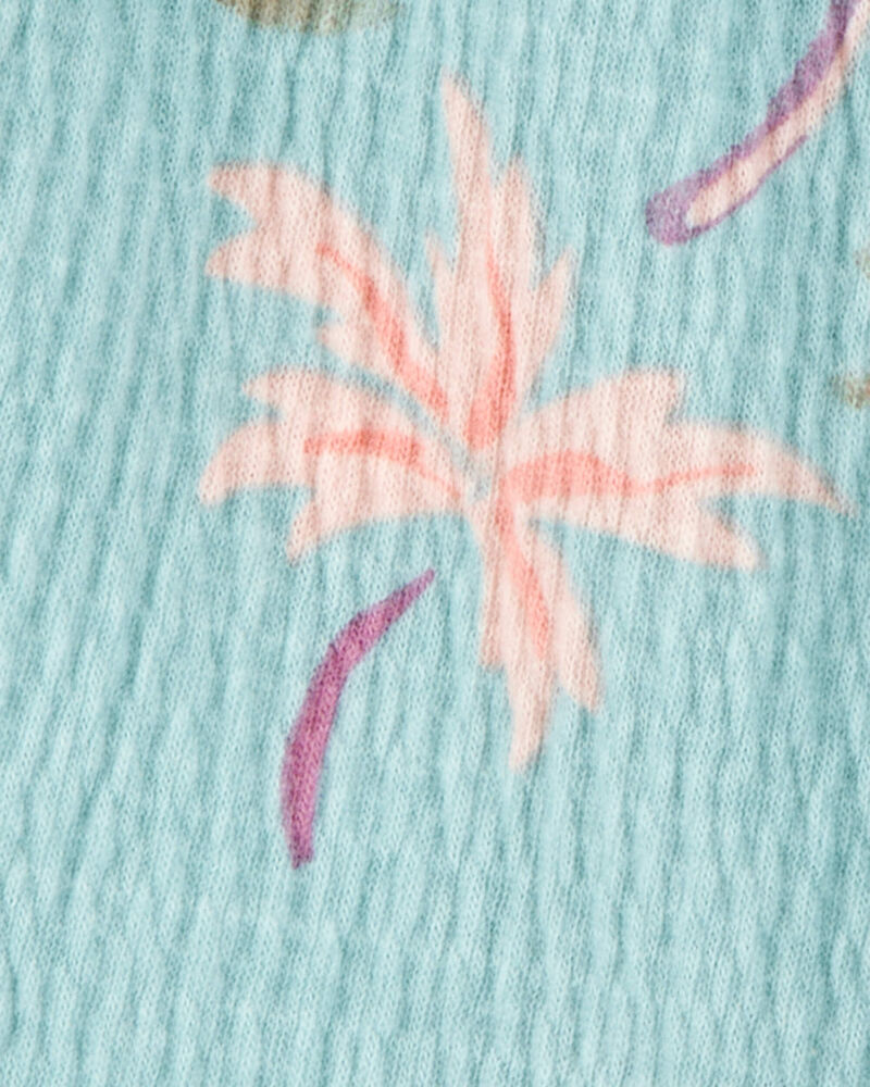 Toddler 2-Piece Palm Tree Crinkle Jersey Tank & Play Shorts Set - Turquoise
, image 7 of 9 slides