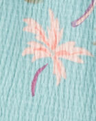 Toddler 2-Piece Palm Tree Crinkle Jersey Tank & Play Shorts Set - Turquoise
, image 7 of 9 slides