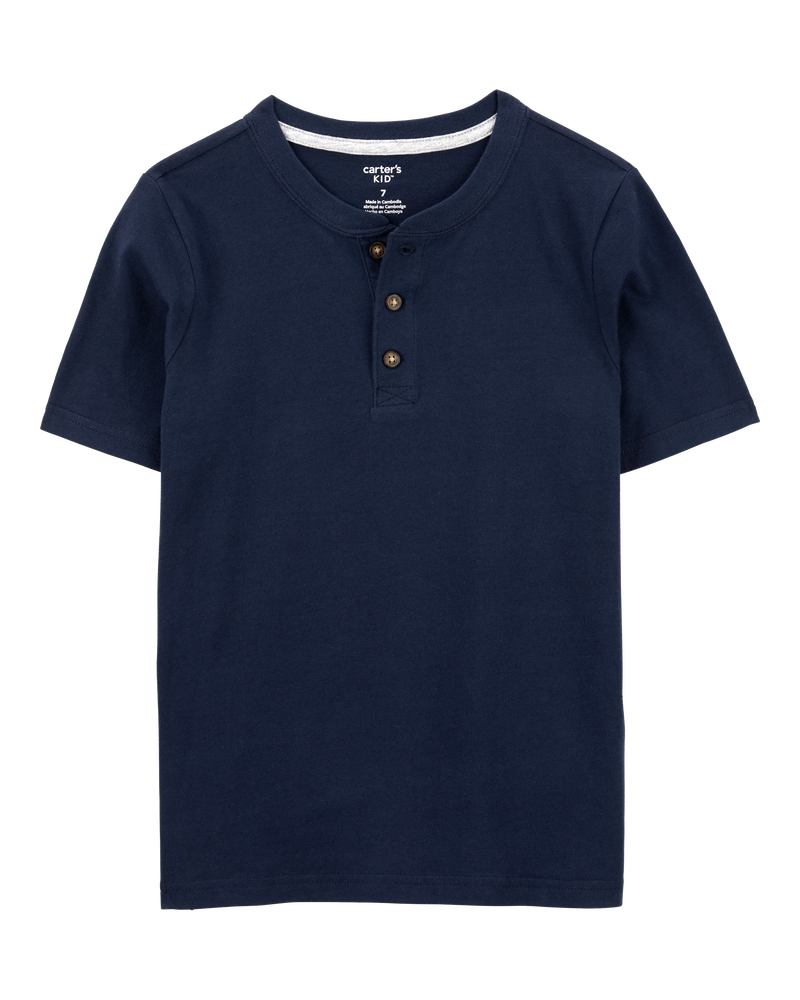 Kid Short-Sleeve Henley Tee, image 1 of 3 slides