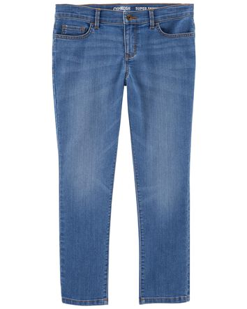 Kid Medium Blue Wash Plus-Fit Skinny-Leg Jeans, 