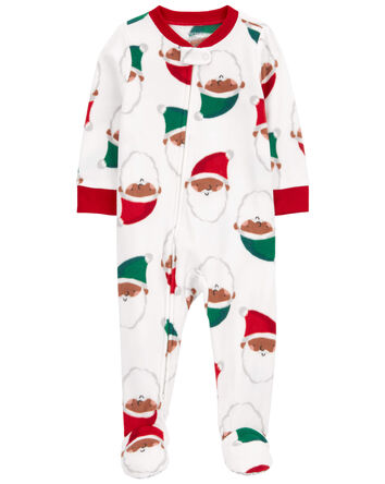 1-Piece Santa Fleece Footie Pajamas
, 