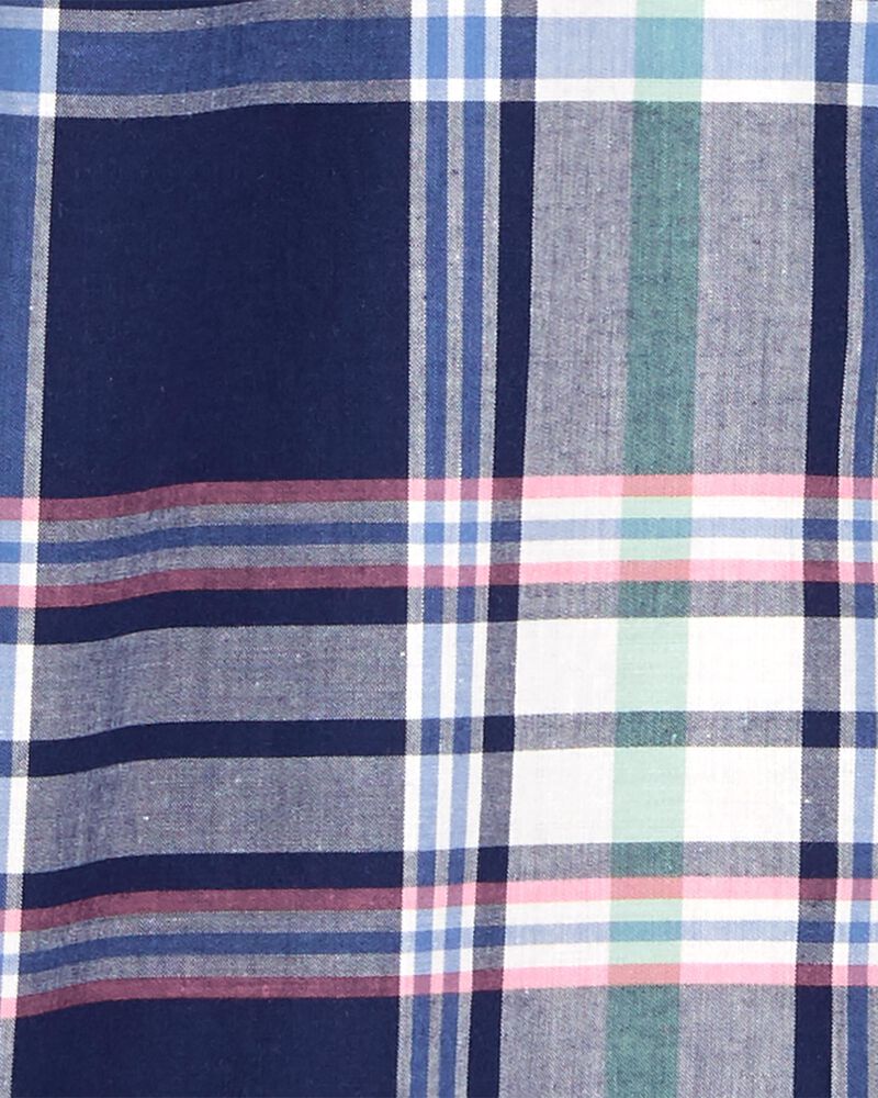 Kid Button-Front Plaid Shirt , image 2 of 2 slides