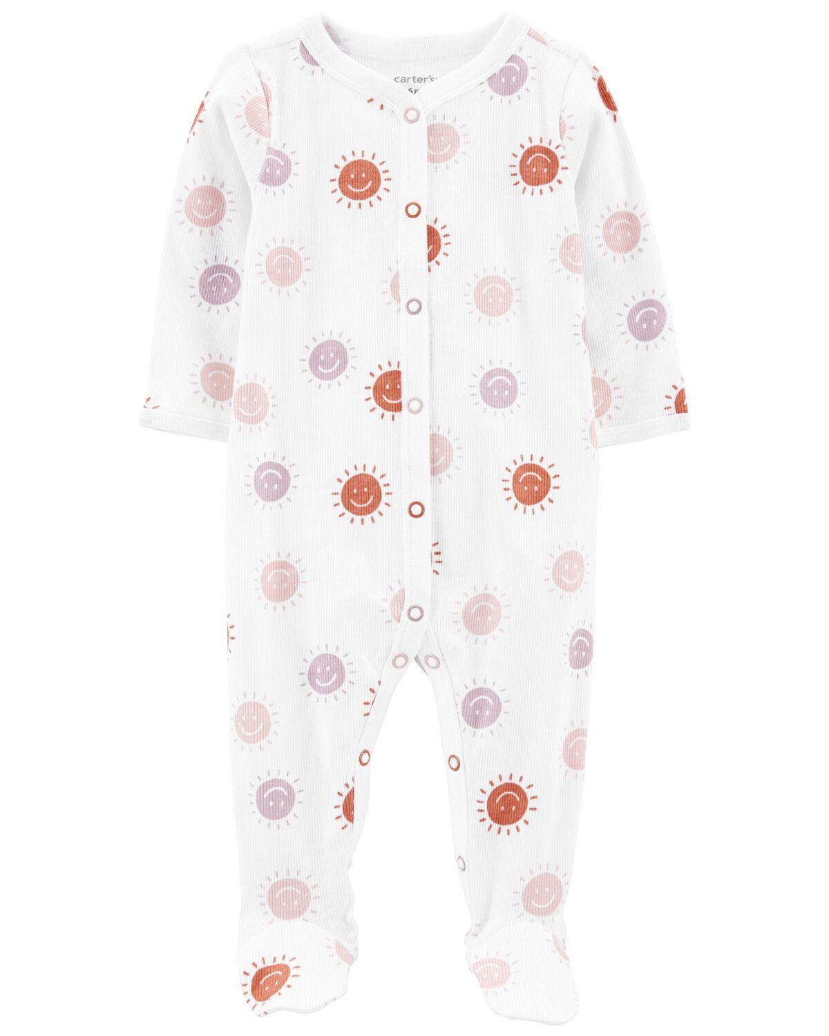 White Baby Sun SnapUp Sleep & Play Pajamas