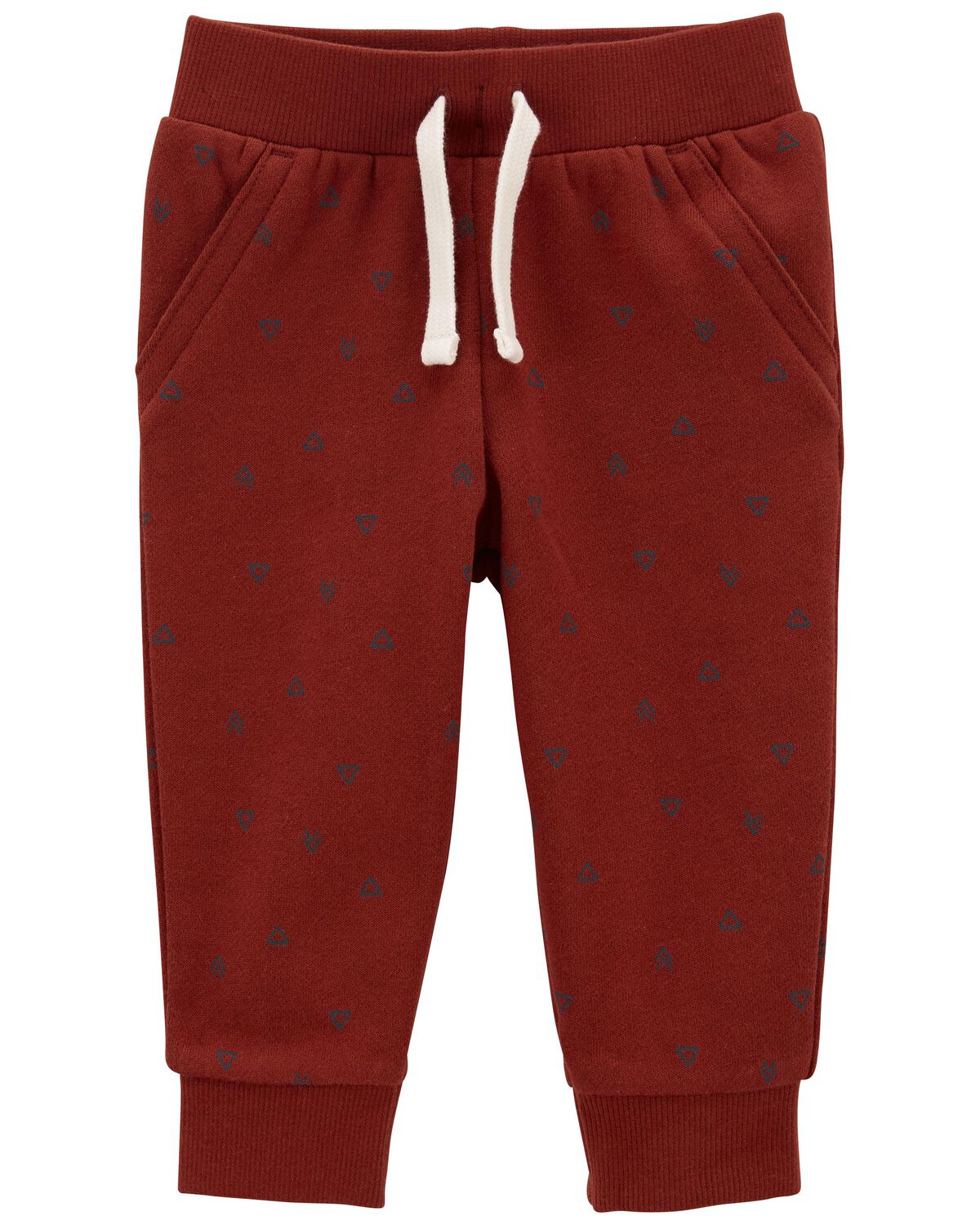 Burgundy Baby Pull-On Fleece Joggers | carters.com