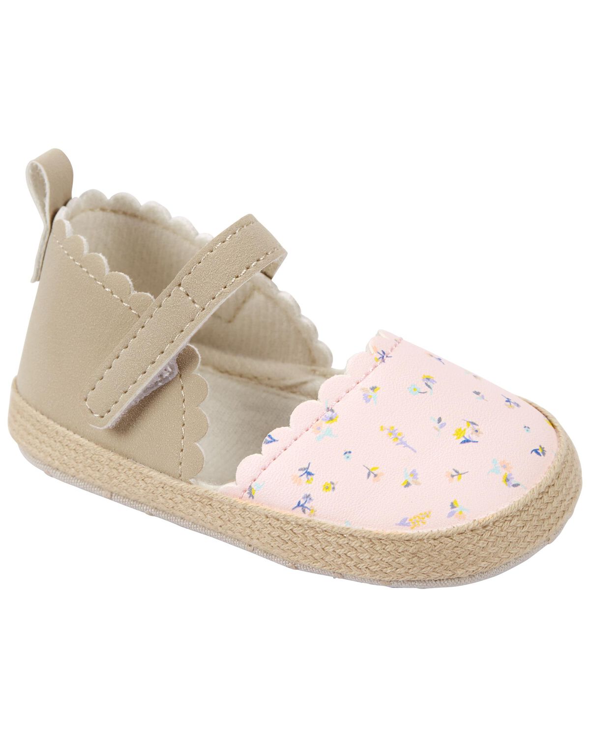 Tan/Pink Baby Espadrille Soft Sandal