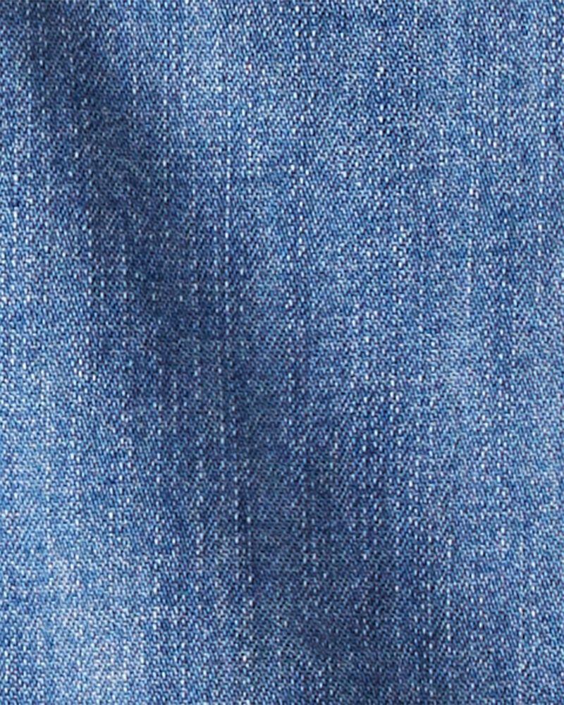 Baby Organic Cotton Chambray Button-Front Shirt, image 3 of 4 slides