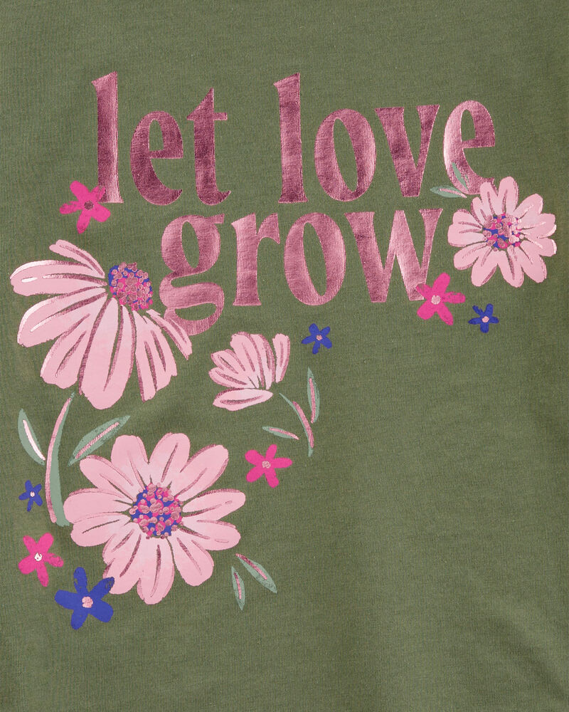 Toddler Let Love Grow Floral Flutter Tee, image 2 of 3 slides