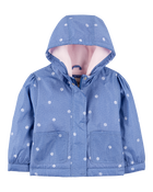 Toddler Daisy-Print Chambray Jacket - Blue, image 1 of 3 slides