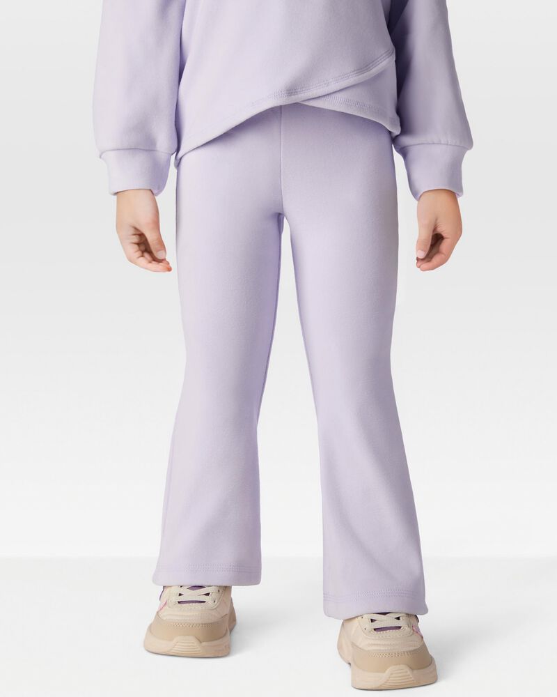 Toddler Flared-Leg Fleece Pants - Purple, image 1 of 6 slides