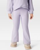 Toddler Flared-Leg Fleece Pants - Purple, image 1 of 6 slides