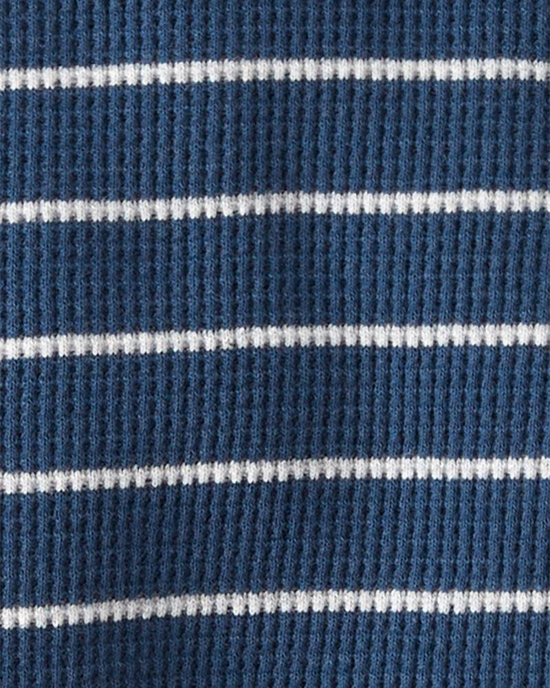 Baby Waffle Knit Set Made with Organic Cotton in Stripes, image 3 of 4 slides