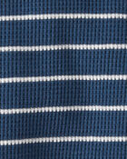 Baby Waffle Knit Set Made with Organic Cotton in Stripes, image 3 of 4 slides