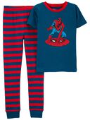 Blue/Red - Kid 2-Piece Spider-Man 100% Snug Fit Cotton Pajamas