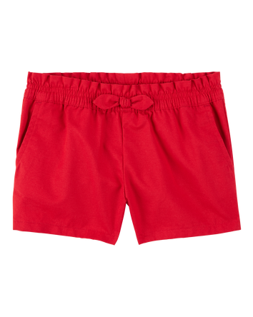 Toddler Pull-On Twill Bow Shorts, 