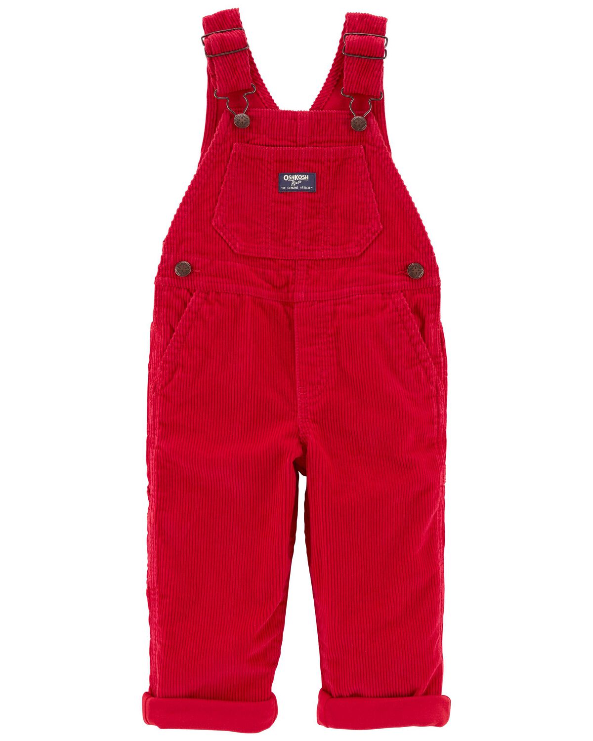 Red Toddler Soft Corduroy Overalls