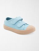 Powder Blue - Toddler Recycled Canvas Slip-On Sneakers