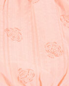 Toddler Seashell Pull-On Cotton Shorts - Coral, image 5 of 6 slides