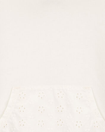 Toddler French Terry Eyelet Hoodie - Cream, 