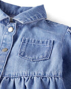 Baby Organic Cotton Chambray Dress, image 4 of 7 slides