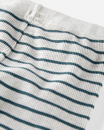 Toddler Waffle Knit Set Made with Organic Cotton in Stripes
, 