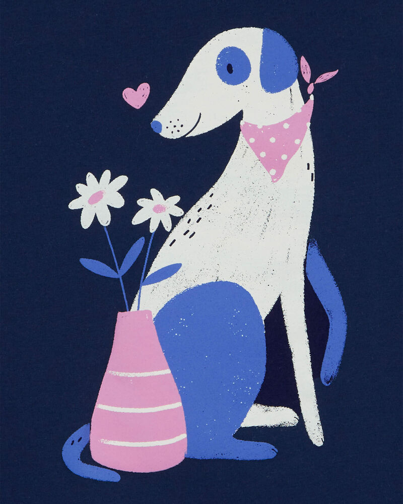 Kid Dog and Flowers Graphic Tee, image 2 of 3 slides