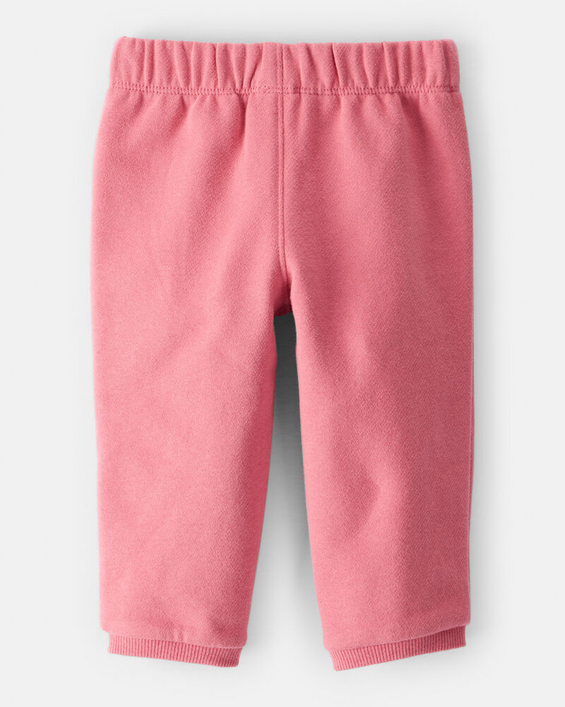 Baby Girl Cotton Pull-On Pants - Pink, image 2 of 4 slides