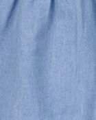 Kid Chambray Pull-On Shorts - Blue, image 3 of 4 slides
