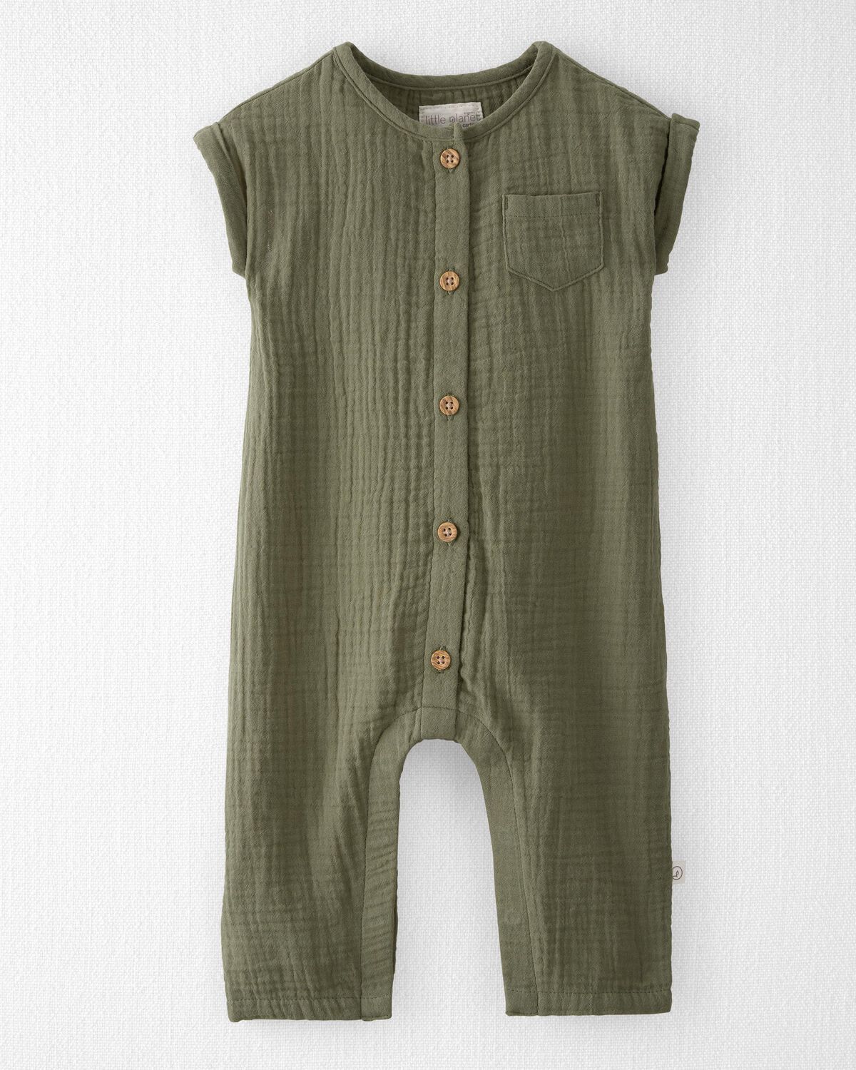 Olive Baby Organic Cotton Gauze Jumpsuit