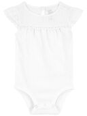White - Baby Cotton Pointelle Bodysuit
