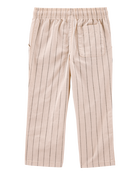 Baby Striped Pull-On Cotton Pants - Tan, image 2 of 4 slides