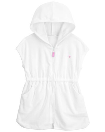 Toddler Hooded Zip-Up Cover-Up, 