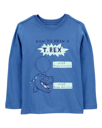 Toddler How To Draw A T-Rex Graphic Tee, 