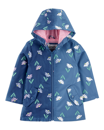 Toddler Color Changing Rain Jacket - Navy, 