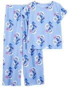 Kid 2-Piece Floral Loose Fit Pajamas, image 1 of 3 slides