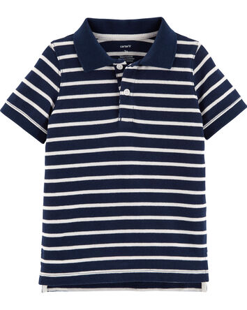 Toddler Striped Jersey Polo, 