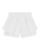 Kid Flowy Layered Flip Short - White, image 1 of 5 slides