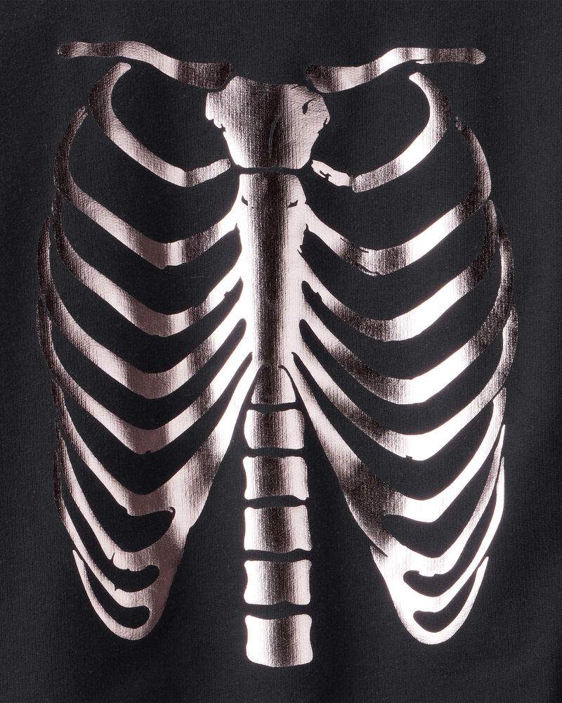 Kid Metallic Skeleton Long-Sleeve Graphic Tee - Black, image 2 of 3 slides